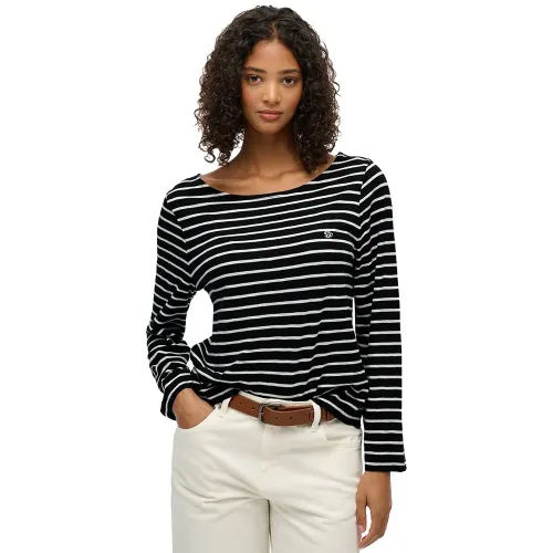 슈퍼드라이 스튜디오s Slub 긴팔 티셔츠 142369594