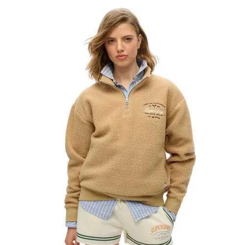 슈퍼드라이 컨트리 클럽 플리스 하프 지퍼 스웨터 142380810