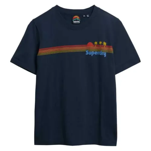 슈퍼드라이 Rainbow Stripe 반팔 티셔츠 142380963