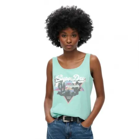 슈퍼드라이 빈티지 Logo Narrative 나시 티셔츠 142381063