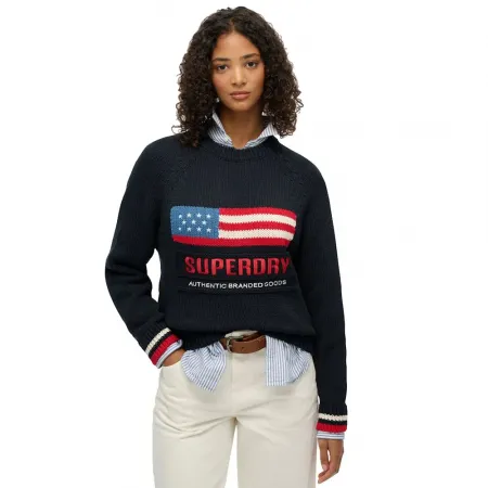 슈퍼드라이 Americana Crew Knit 스웨터 142576223