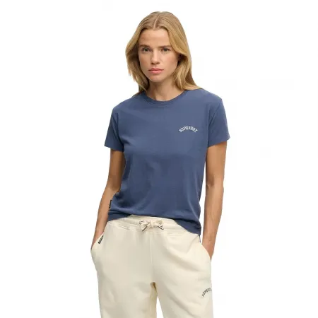 슈퍼드라이 에센셜 Logo Fitted Ind 반팔 티셔츠 142576280