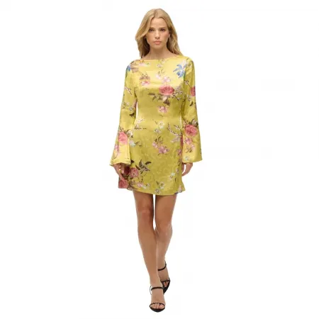 슈퍼드라이 Jacquard Flare Slv 짧은 원피스 142576315