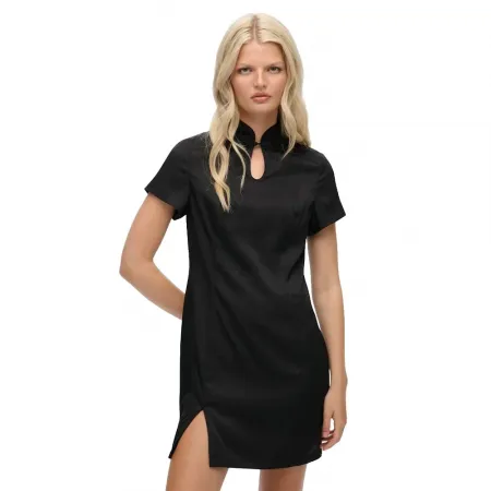 슈퍼드라이 LBD Satin Mandarin 짧은 원피스 142576322