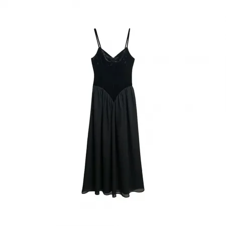 슈퍼드라이 LBD Velvet Corset 미디 원피스 142576325