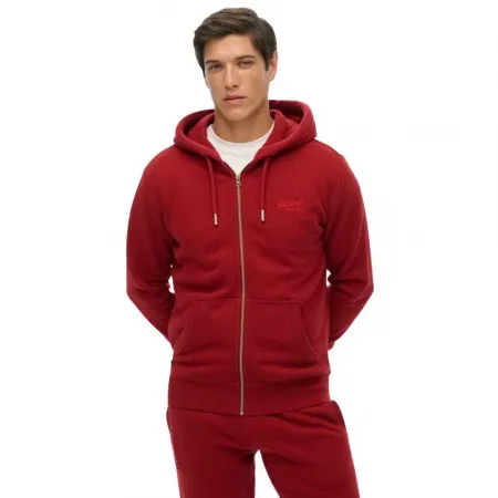 슈퍼드라이 빈티지 Logo 엠브로이더드 하프 지퍼 스웨터 142576427