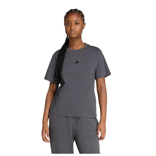 아디다스 에센셜 스몰 로고 코튼 반팔 티셔츠 142666465