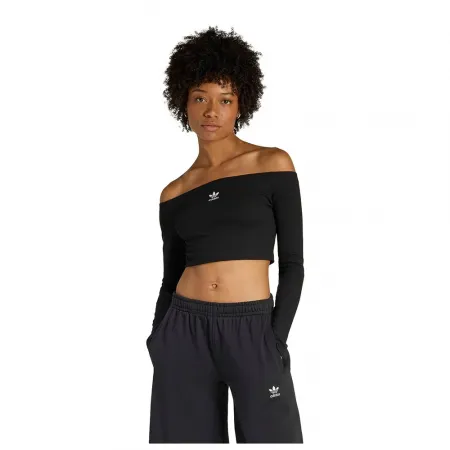 아디다스 에센셜 Rib Off 숄더 긴팔 티셔츠 142667812