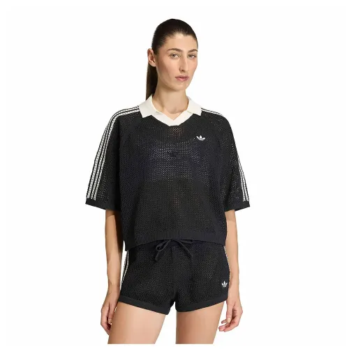 아디다스 Knitted Crochet 반팔 폴로 셔츠 142667896