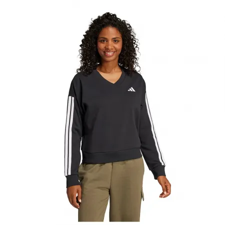 아디다스 에센셜 3 Stripes French Terry V-Neck 스웨터 142681067