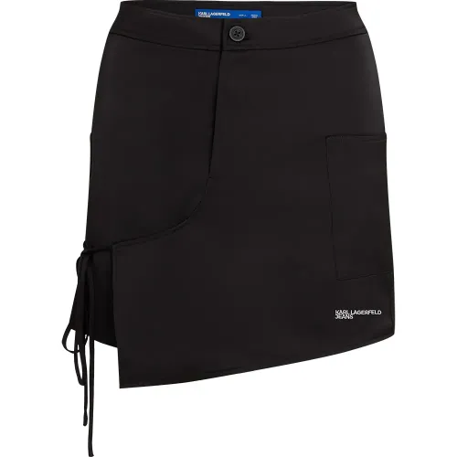 KARL LAGERFELD JEANS A3W12005 Satin 짧은 스커트 142685316