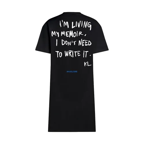 KARL LAGERFELD JEANS A4W13054 Karlism 반팔 짧은 원피스 142685523