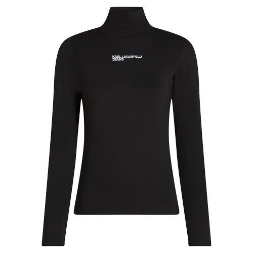 KARL LAGERFELD JEANS A4W17015 핏ted 긴팔 하이넥 티셔츠 142685588