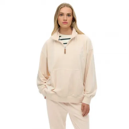 슈퍼드라이 컨트리 Club Velour 하프 지퍼 스웨터 142686762