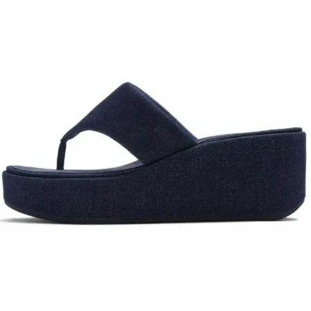 핏플랍 데님 플랫폼 Toe Post 웨지 샌들 142703550