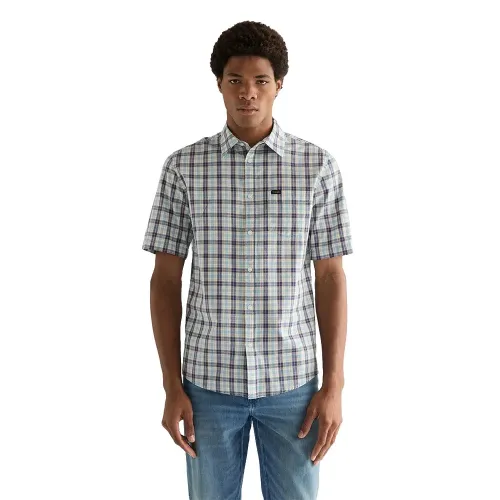 랭글러 112378049 1 포켓 레귤러 핏 반팔 셔츠 142707134