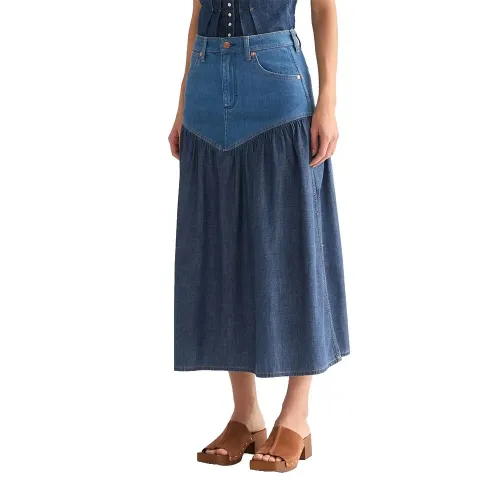 랭글러 Basque Waist 레큘러 핏 데님 스커트 142707194