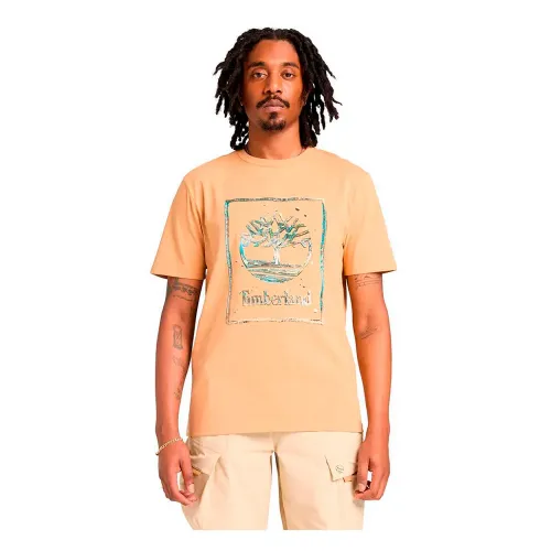 팀버랜드 Water Stack 로고 반팔 티셔츠 142749506