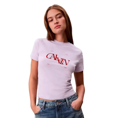 캘빈클라인 Seasonal 그래픽 슬림 핏 반팔 티셔츠 142753983