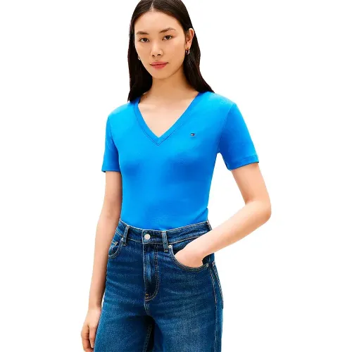 타미힐피거 슬림 Cody 반팔 V넥 티셔츠 142758254