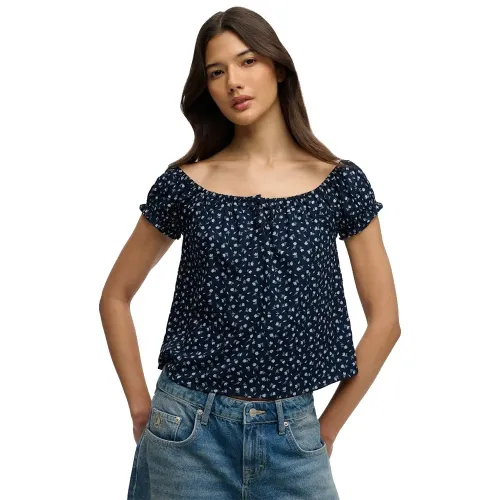 슈퍼드라이 1/2 Button 우븐 반팔 셔츠 142784539