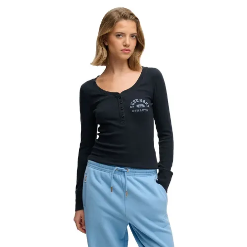 슈퍼드라이 Athletic Button 다운 긴팔 티셔츠 142784558