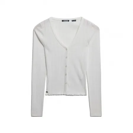 슈퍼드라이 Athletic 에센셜 Pointelle 카디건 142784579