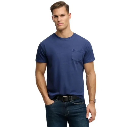 슈퍼드라이 코튼 클래식 Linen 포켓 반팔 티셔츠 142784730