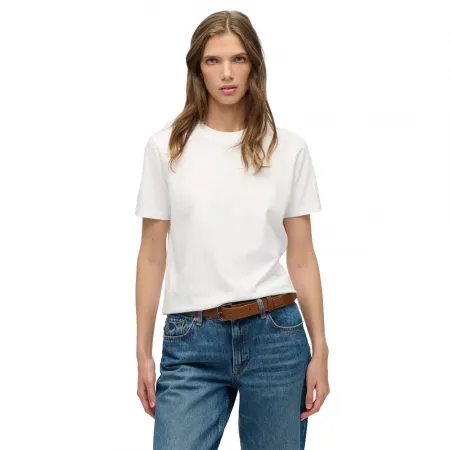 슈퍼드라이 에센셜 Logo 엠브로이더드 반팔 티셔츠 142784795