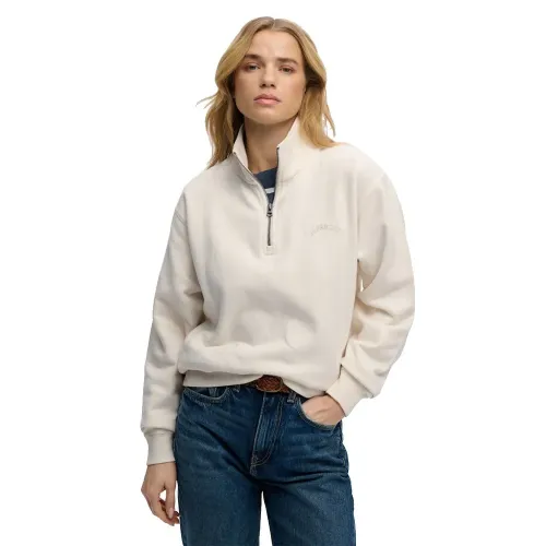 슈퍼드라이 에센셜 로고 하프 지퍼 스웨터 142784818