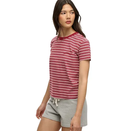 슈퍼드라이 에센셜 로고 Str 핏ted 반팔 티셔츠 142784833