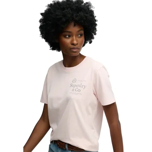 슈퍼드라이 Luxe 캐주얼 Relaxed 핏 반팔 티셔츠 142784942