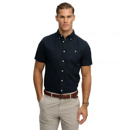 슈퍼드라이 Preppy Oxford 반팔 셔츠 142785080