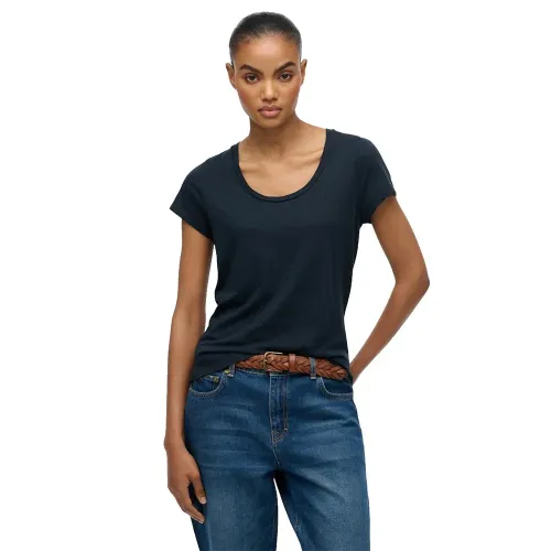 슈퍼드라이 스튜디오s Scoop Neck 반팔 티셔츠 142785166