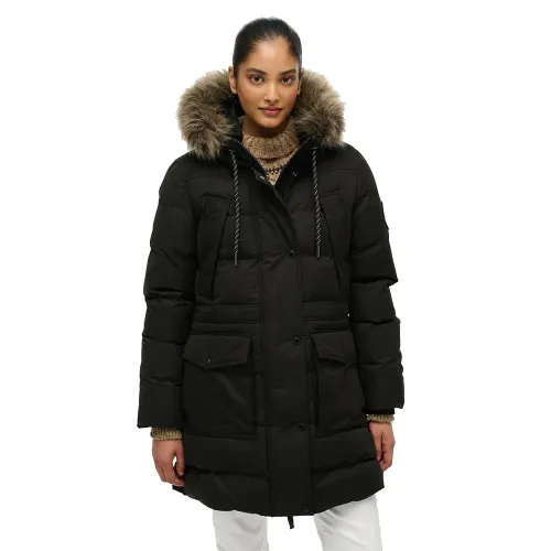 슈퍼드라이 Everest Mf 미드 Faux Fur Puffer 자켓 142824835