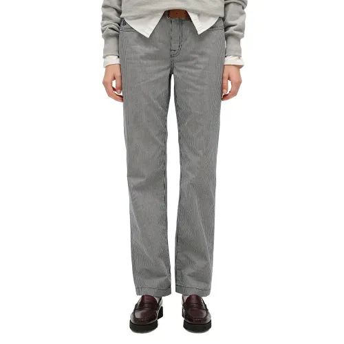 슈퍼드라이 미드 Rise Straight Stripe 바지 142824860