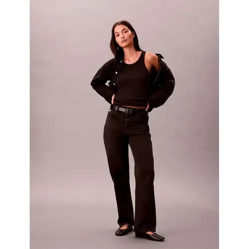 캘빈클라인 LV047B909G Straight 핏 하이웨이스트 청바지 142871352