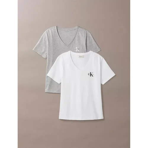 캘빈클라인 LV047C906G 반팔 V넥 티셔츠 2 팩 142871421
