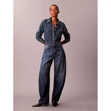 캘빈클라인 LV047E737G Barrel 하이웨이스트 청바지 142871623