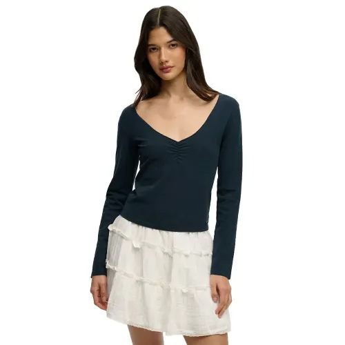 슈퍼드라이 Athletics 에센셜 Gathered 긴팔 티셔츠 142919836