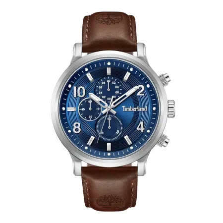 팀버랜드 Driscoll Stainless Steel Case Blue Dial Brown 레더 스트랩 여성용 시계 142928754