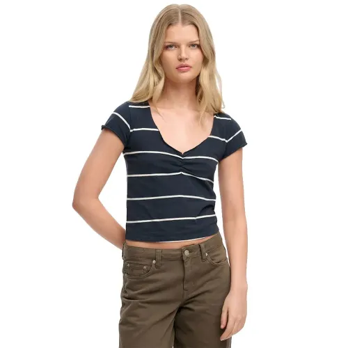 슈퍼드라이 Athletic 에센셜 Gathered Pattern 반팔 티셔츠 142979773