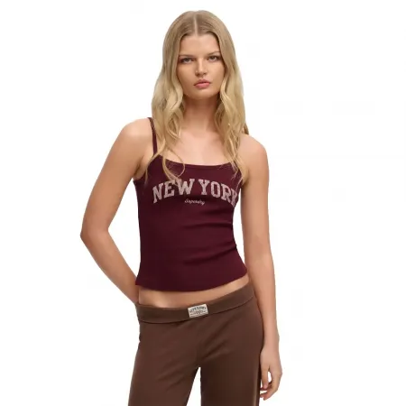 슈퍼드라이 Athletic 에센셜 그래픽 Print Cami 나시 티셔츠 142979779