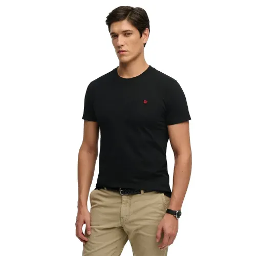 슈퍼드라이 에센셜 SDCO 로고 엠브로이더드 반팔 티셔츠 142979809