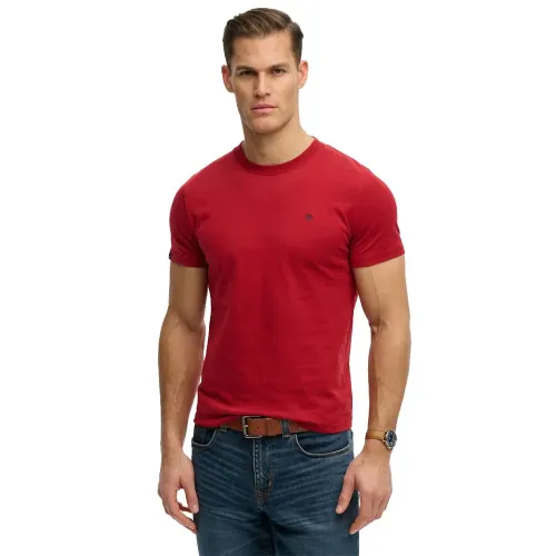 슈퍼드라이 에센셜 SDCO 로고 엠브로이더드 반팔 티셔츠 142979811