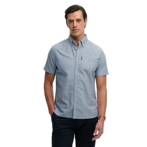 슈퍼드라이 에센셜 Oxford 반팔 셔츠 142979825