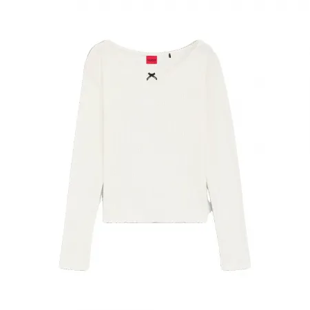 휴고 보스 Pointelle 10277521 긴팔 파자마 티셔츠 142988007