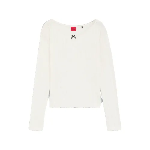 휴고 보스 Pointelle 10277521 긴팔 파자마 티셔츠 142988007