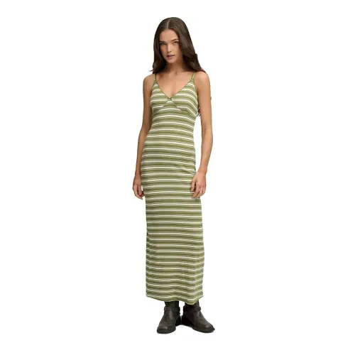 슈퍼드라이 Stripe Rib 저지 나시 롱 원피스 143015412