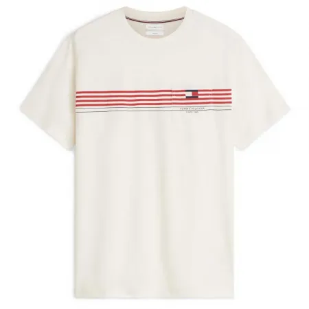 타미힐피거 Placed Stripe 반팔 티셔츠 143038193